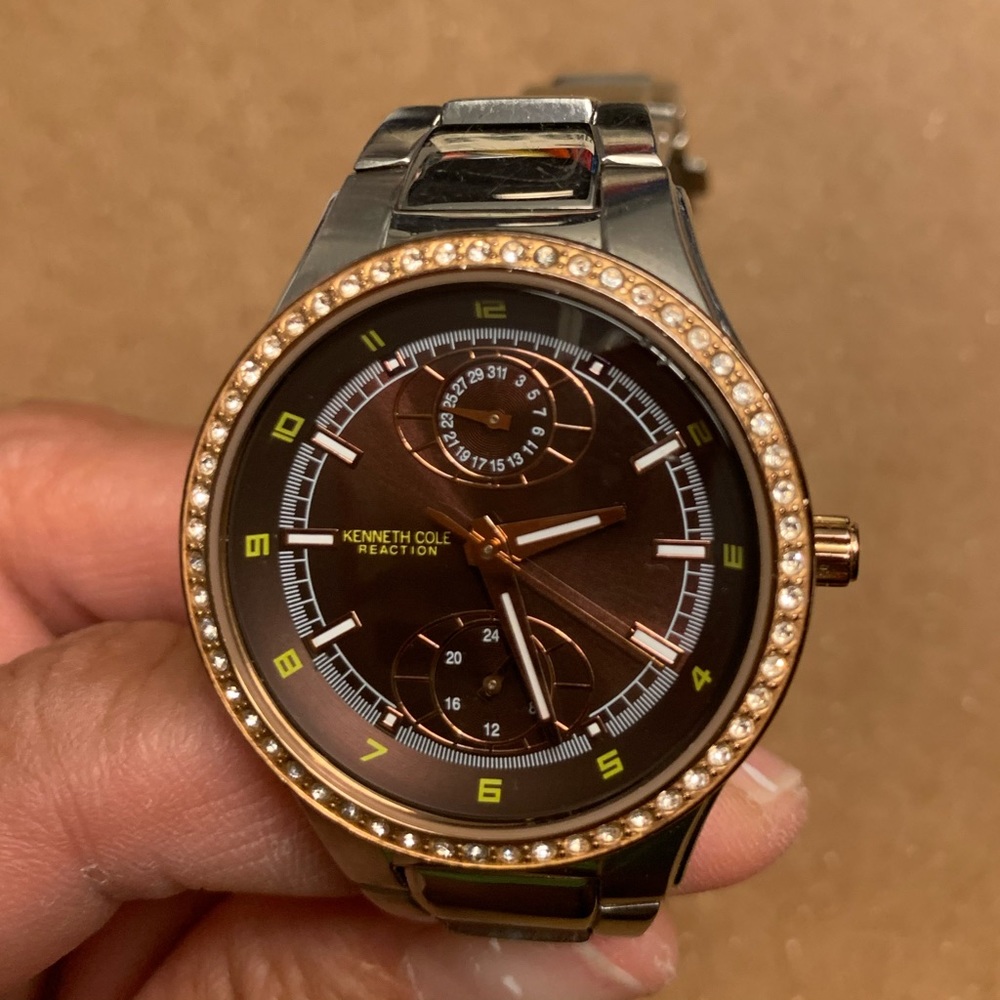 Used Kenneth Cole Reaction Crystal Bracelet Watch